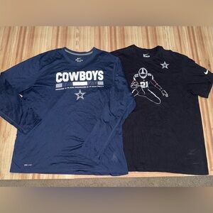 Nike Cowboys Long Sleeve and Graphic T-Shirt Set - Blue and Black